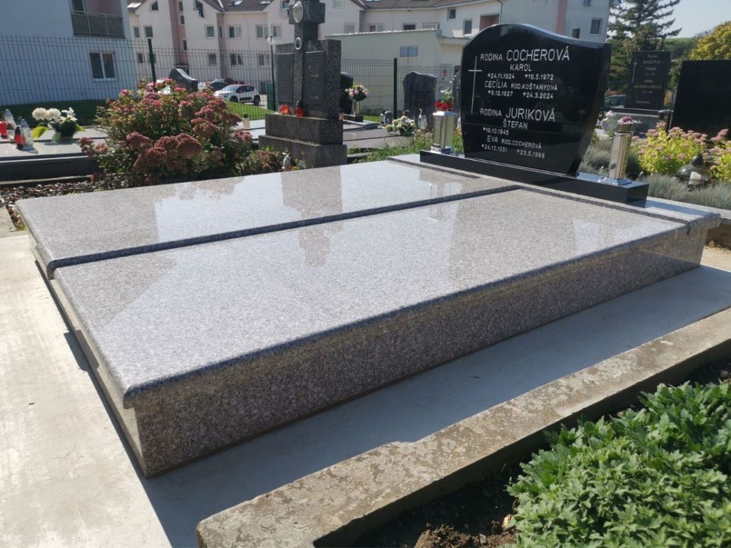 Dvojhrob zo žuly G664 kamenárstvo Pribina